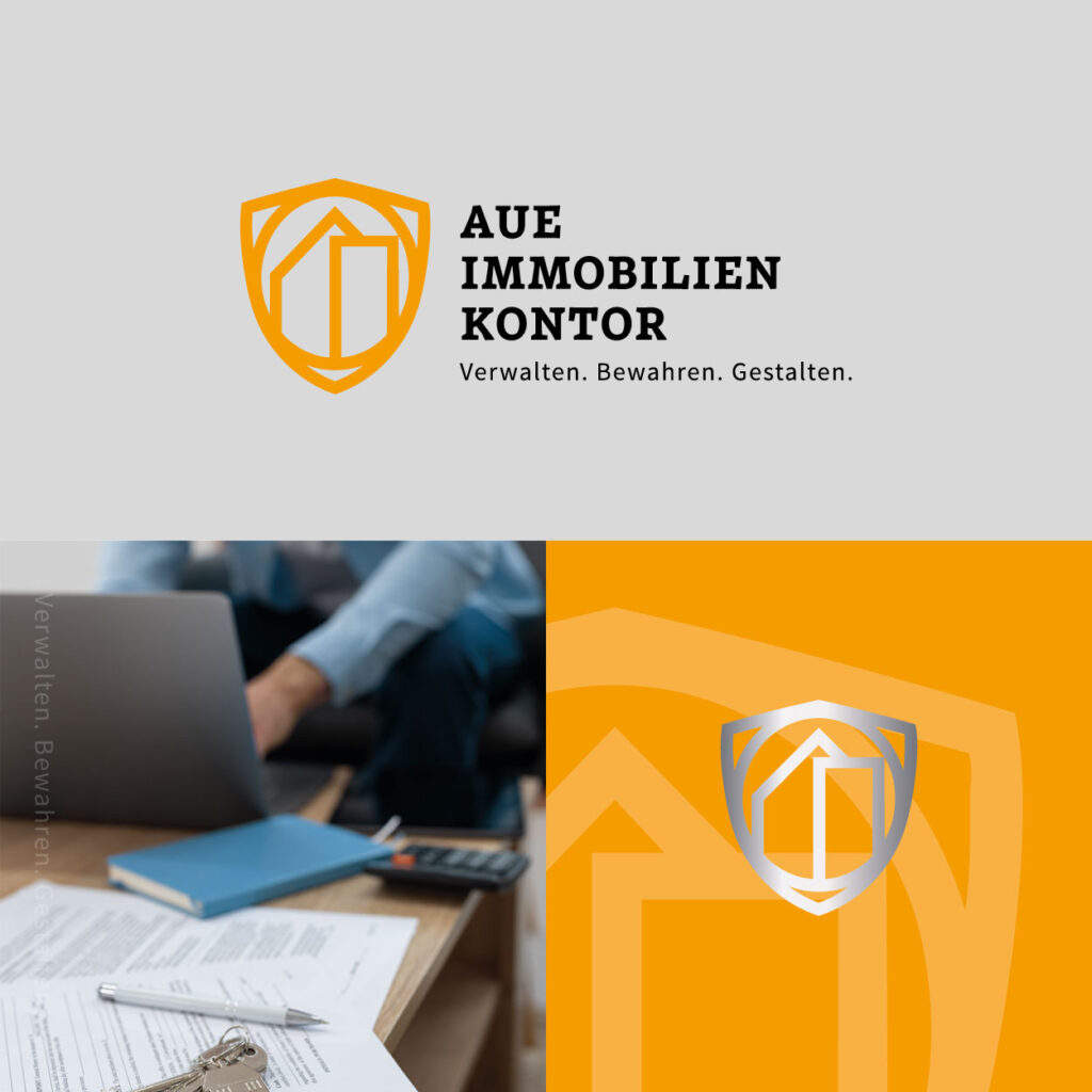 Corporate Design für AUE Immobilien Kontor aus Harsefeld Stade