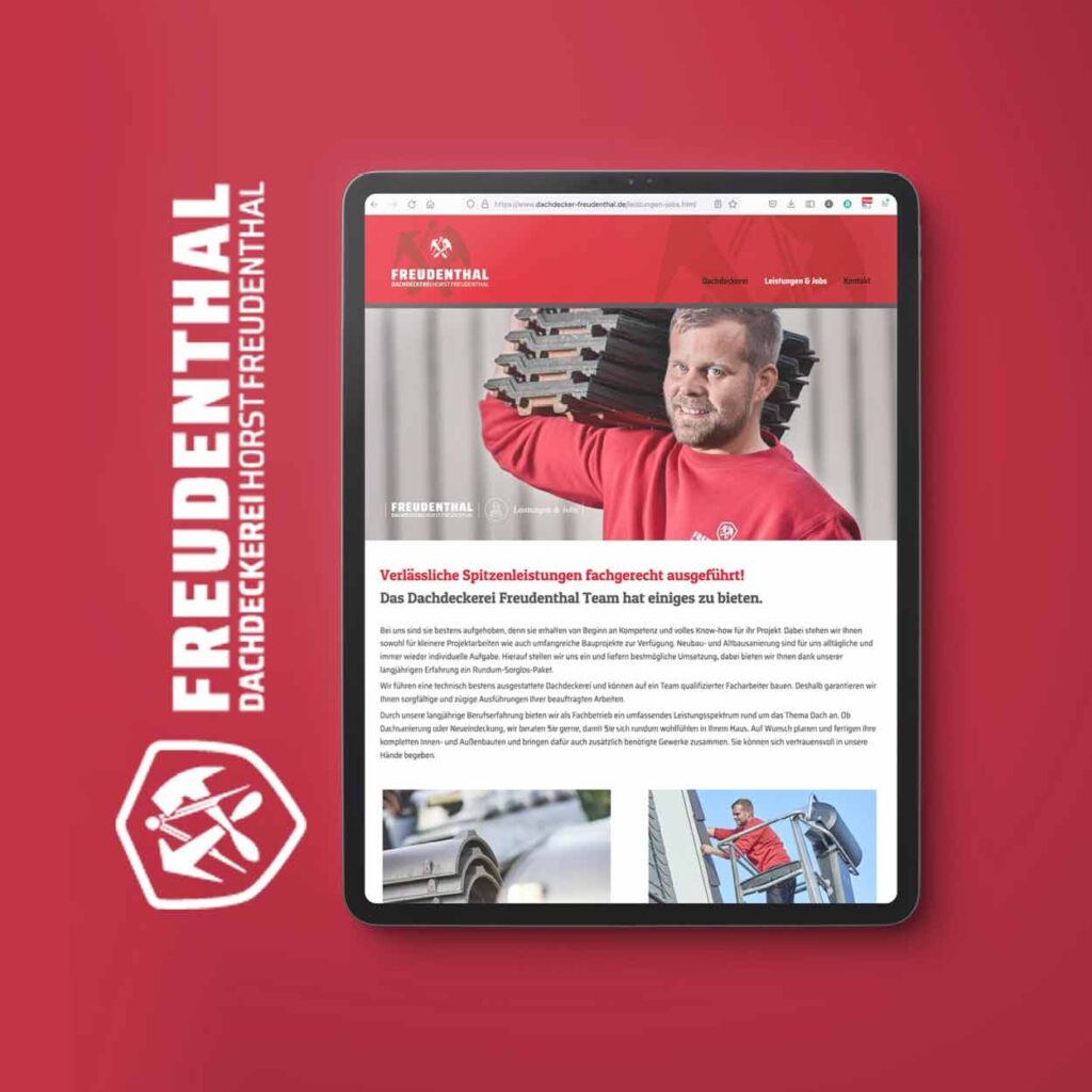 Website für Dachdecker Freudenthal aus Harsefeld